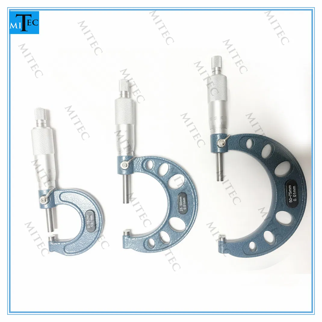 0-25mmx0.01mm Mechanical Outside Micrometer Measuring Device