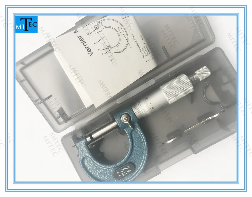 0-25mmx0.01mm Mechanical Outside Micrometer Measuring Device