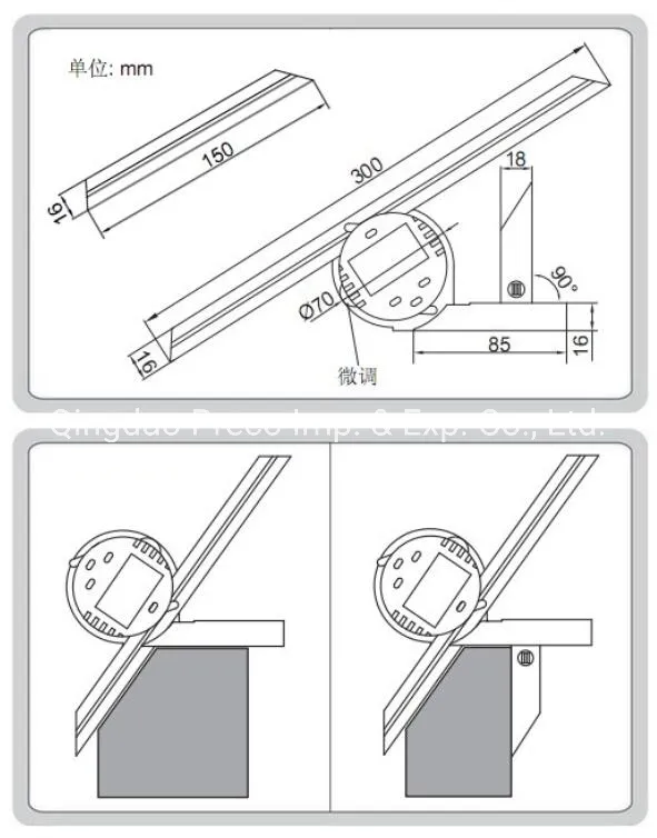 0~360 Degree Universal Digital Bevel Angle Protractor