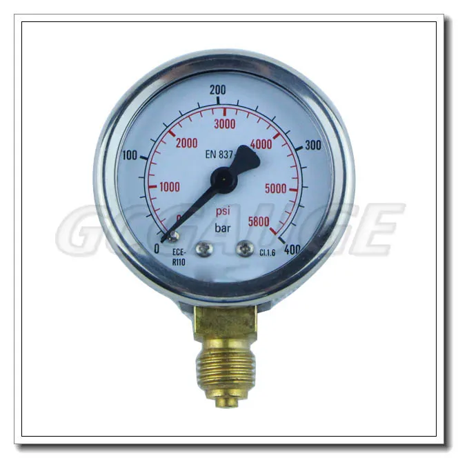 2.5" Economic Black Steel Bottom Mounted Vacuum Pressure Guage