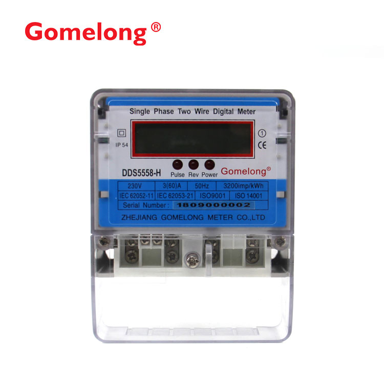 Does a Single Phase Two Wire Energy Meter Support Remote Reading via Modbus or Pulse Output