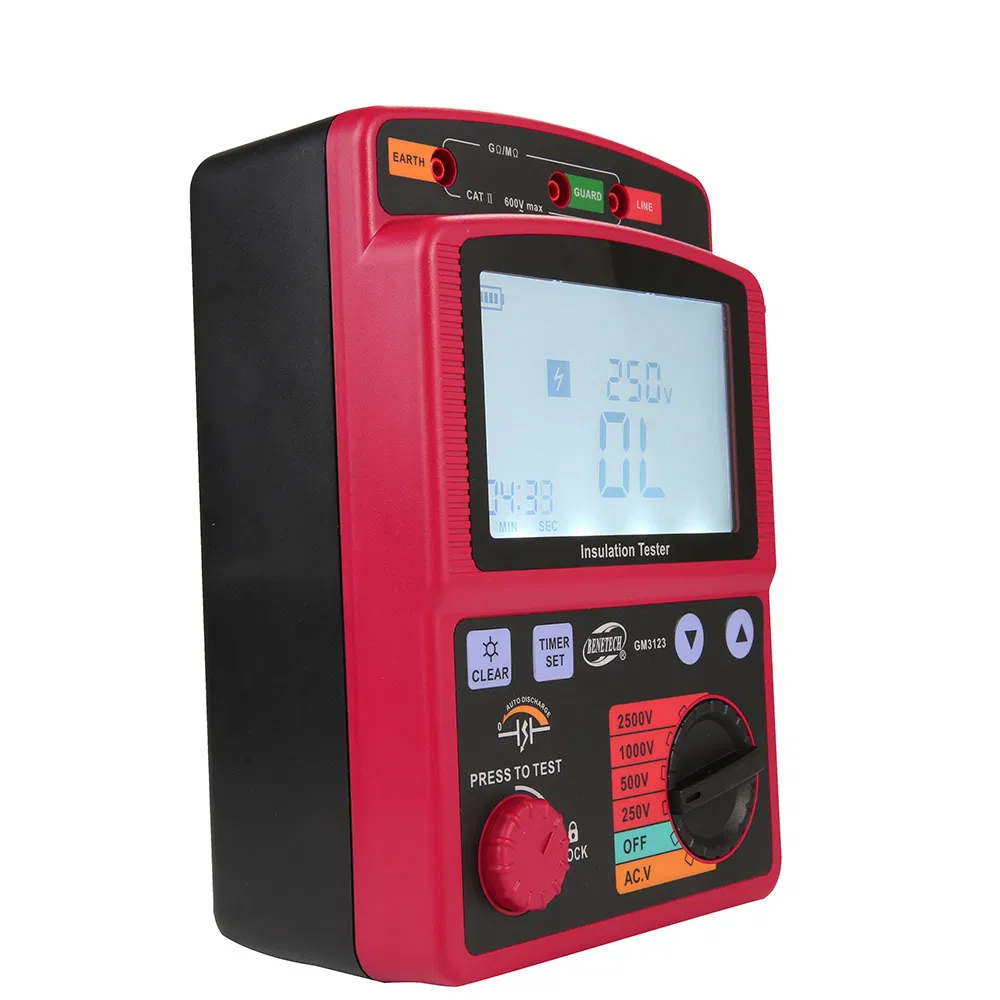 2500V Insulation Resistance Meter Digital Megohm-Meter Ohm Meter High Tension Megger AC Voltage Insulation Tester