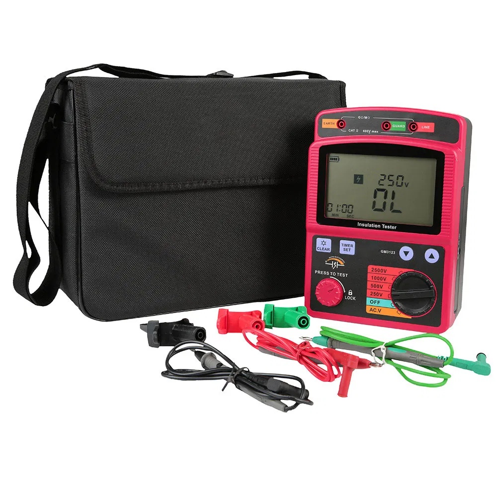 2500V Insulation Resistance Meter Digital Megohm-Meter Ohm Meter High Tension Megger AC Voltage Insulation Tester