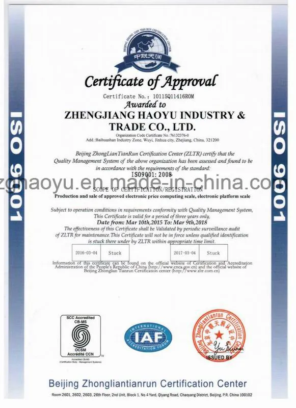 40kg China Electronic Counting and Weighing Platform Scale