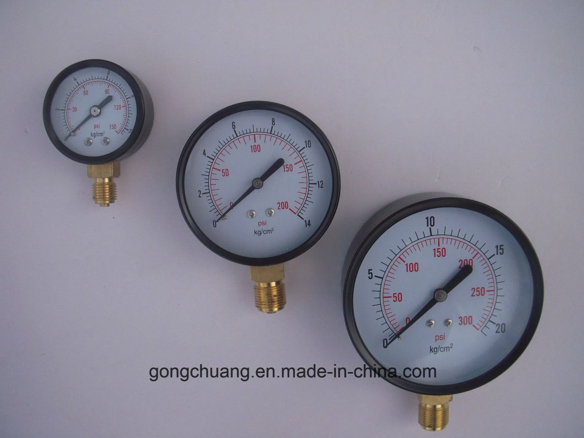 63mm 2.5inch Steel Case Pressure Gauge Manometer