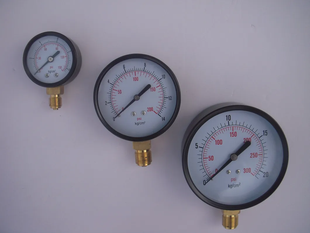 63mm 2.5inch Steel Case Pressure Gauge Manometer