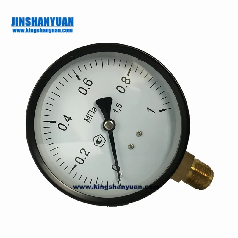 63mm Black Steel Case Thermo Manometer Temperture Pressure Gauge Back Entry