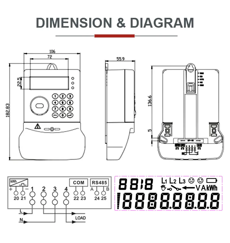 95% Maximum Humidity Bluetooth Meter for School Building