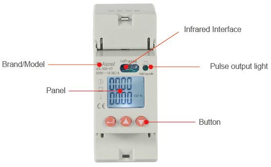 Acrel Adl100-Et/F Low Power Consumption Rail Type Bidirectional Digital Single Phase DIN Rail Smart Electric Multi Tariff Energy Meter Power Meter