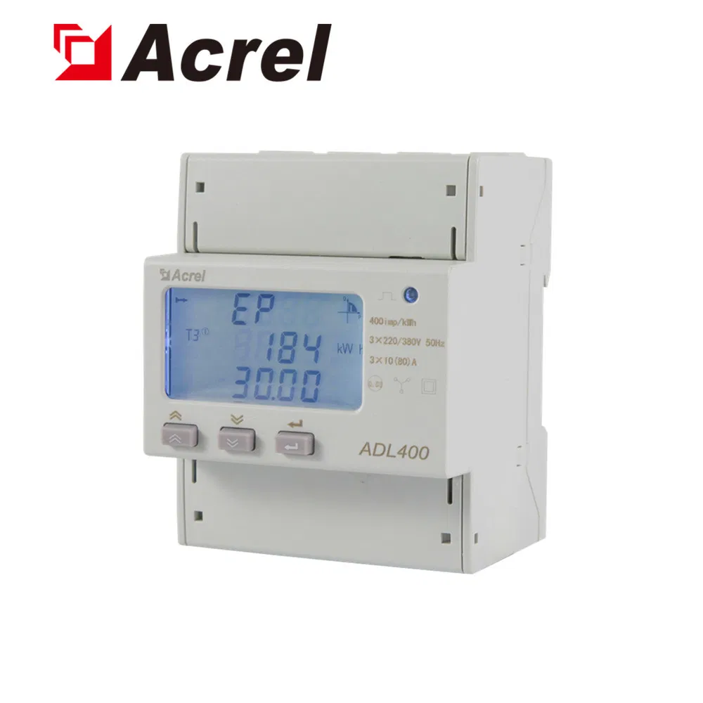 Acrel Adl400/Adl3000-E/Adl3000-E/CT LCD Three Phase Multi-Function DIN Rail Electric Energy Meter Optional RS485 Modbus RTU/Di Do/Multi Tariff