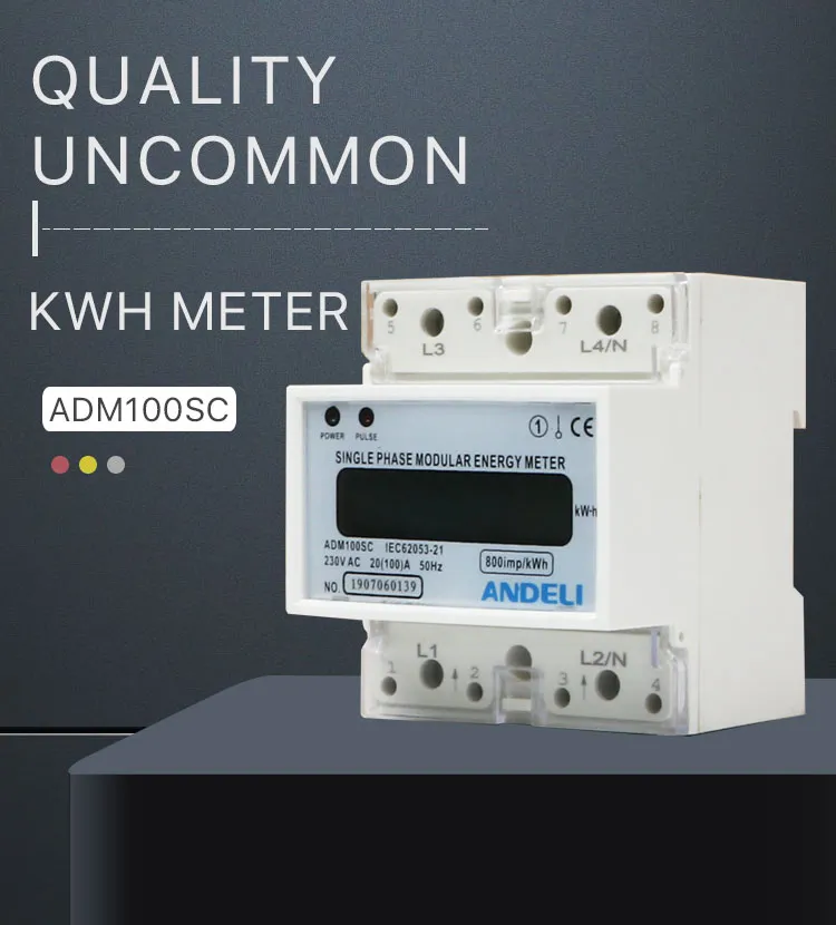 Adm100sc Andeli Energy Meter 10-60A Single Phase Kwh