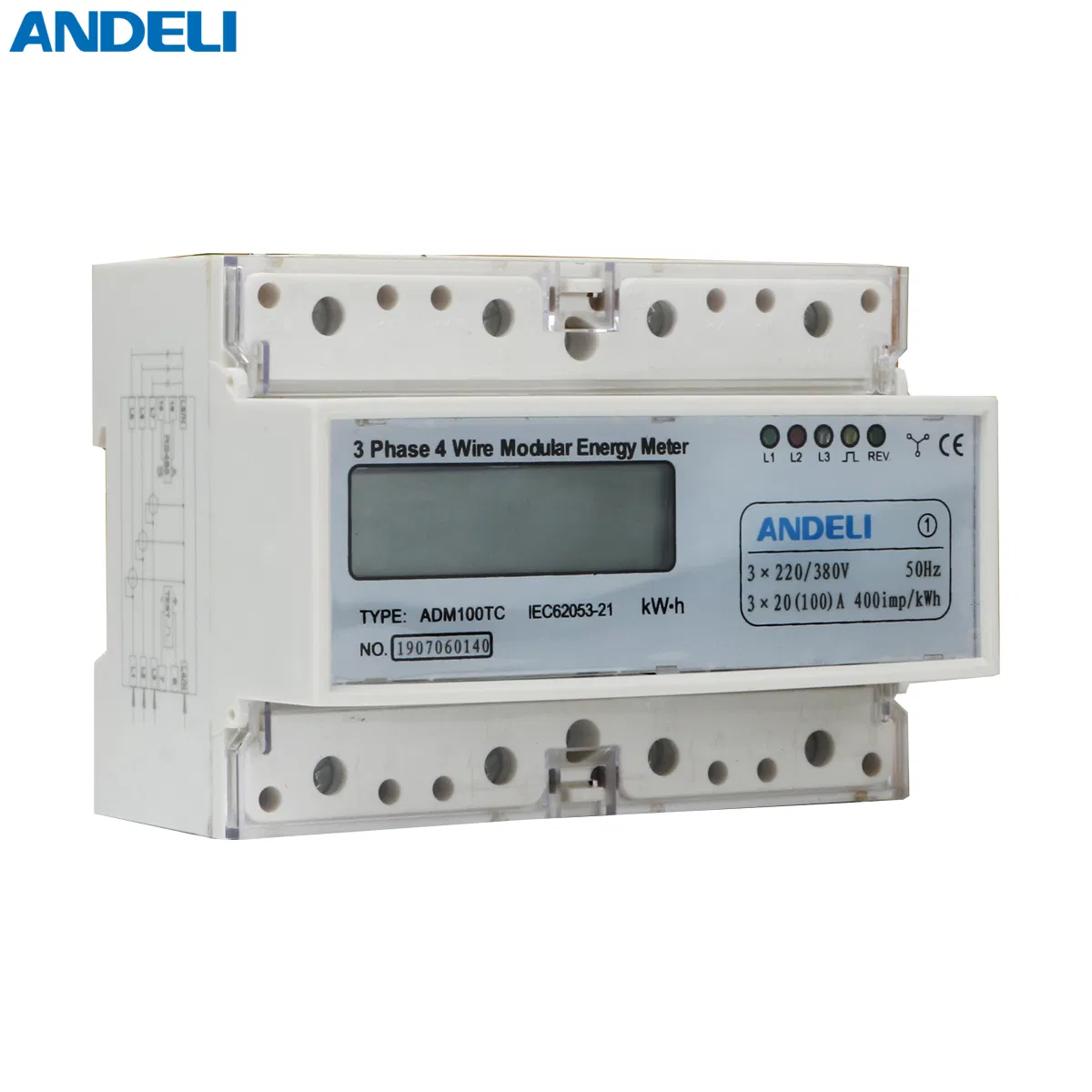 Andeli Adm100tc 1.5-6A Three Phase Energy Meter