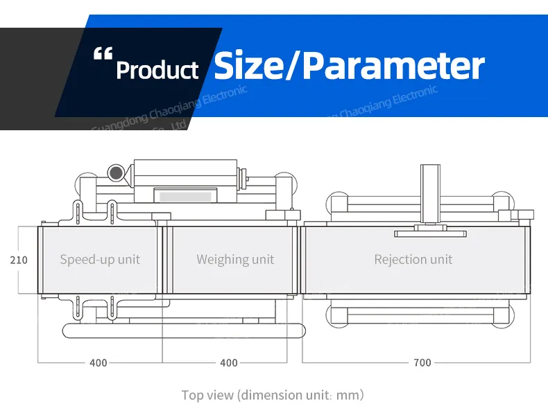 Automatic Checkweigher Machine for Food, Toys, Pharmaceutical, Carton