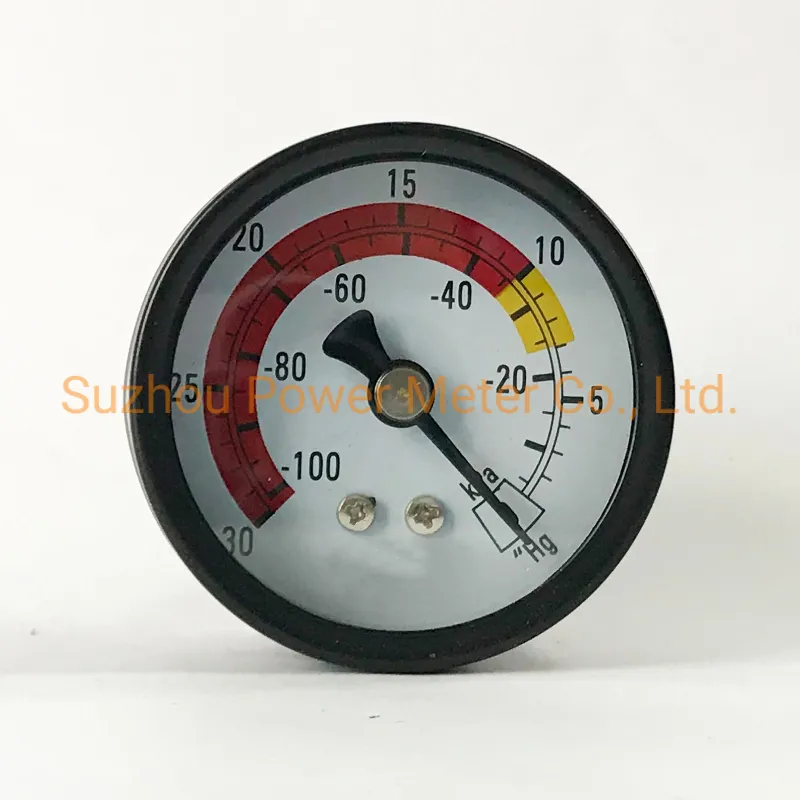 Back Connection 1/8 PT 40mm -100kpa Vacuum Gauge