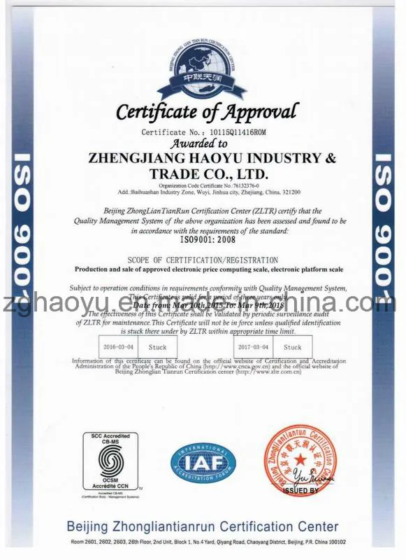 China Portable Electronic Wireless Weighing Scale with Handle