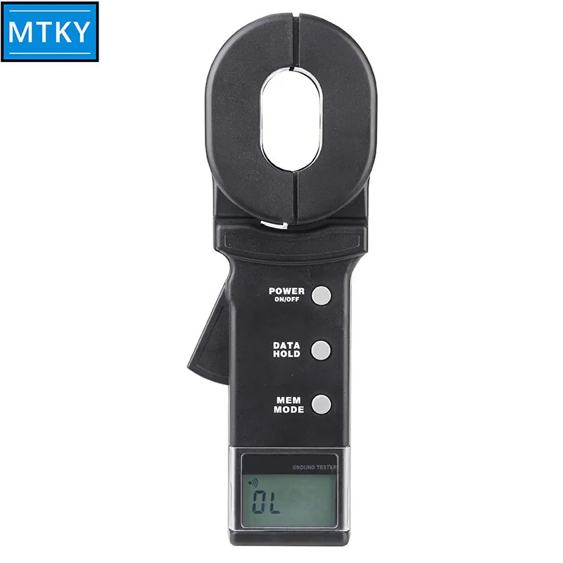 Clamp on Ground Resistance Meter Gauge 0.01 Omega to 1000 Omega Earth Resistance Tester