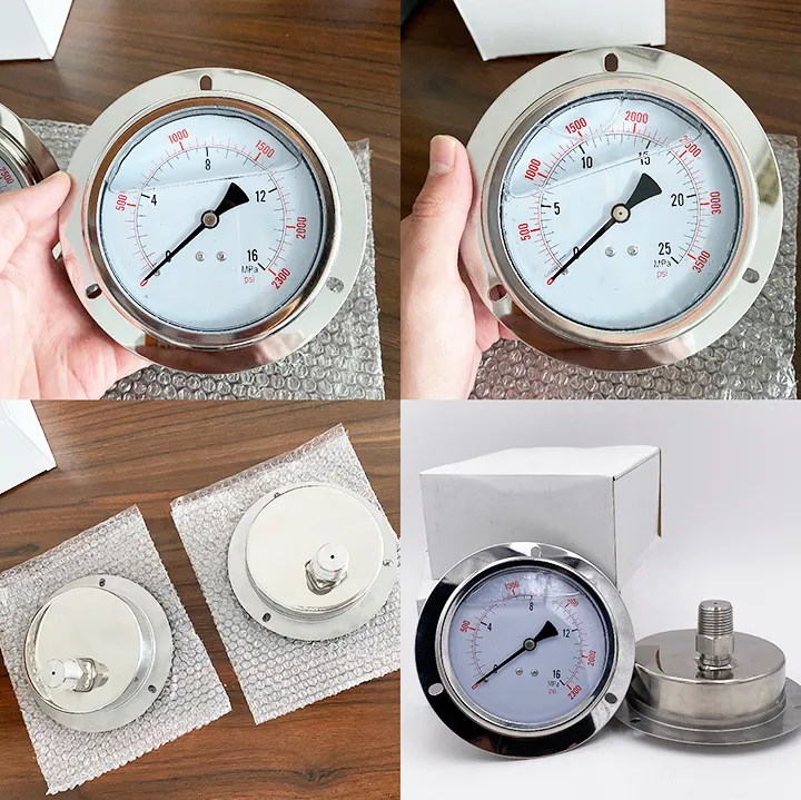 Custom Made BSPT PT Thread Pressure Gauge Manometer Hydraulic Gauge