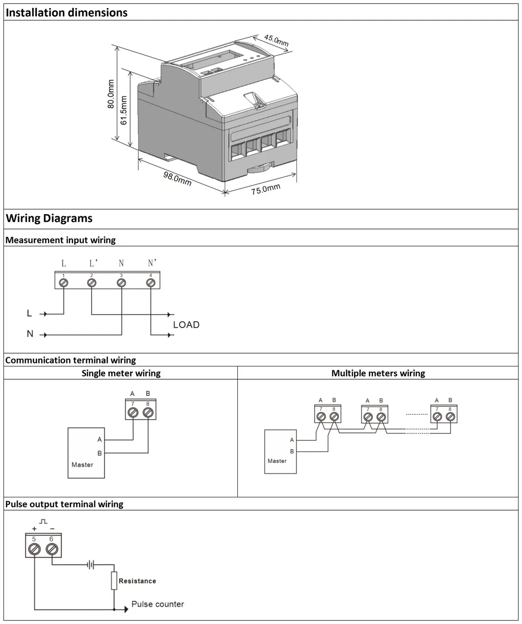 Dac4121c DIN Rail AC Single Phase WiFi Multi-Tariff Function Energy Meter