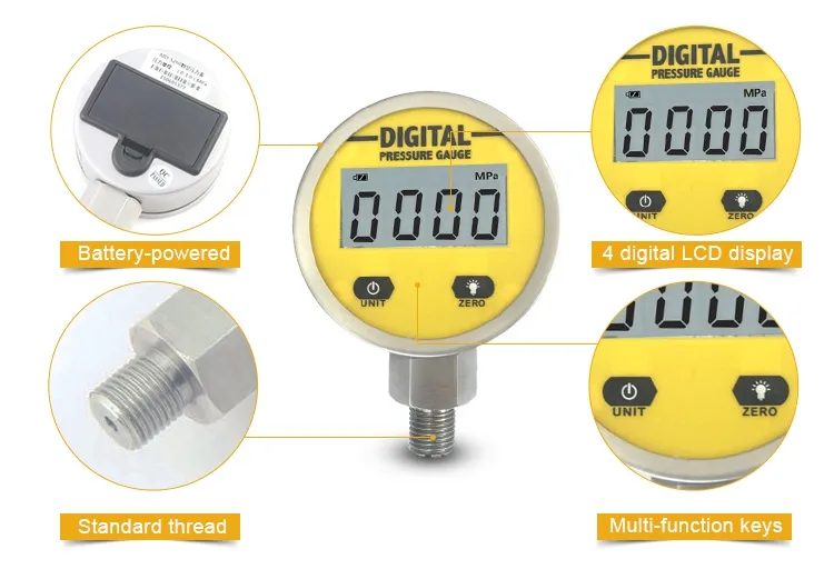 Digital Manometer Gauge for Hydraulic Application