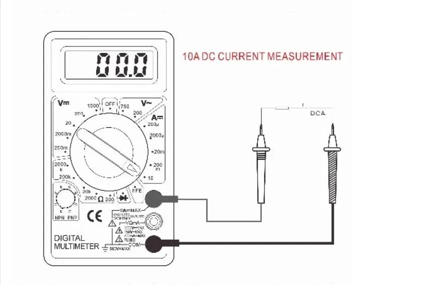 Digital Multimeter Dt830b with Removable Battery Cover