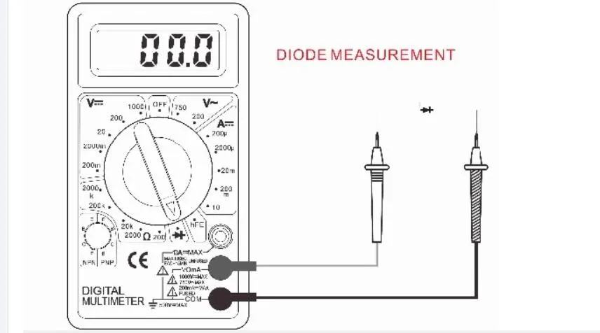 Digital Multimeter Dt830b with Removable Battery Cover