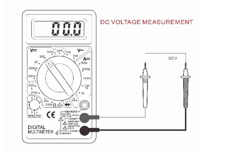 Digital Multimeter Dt830b with Removable Battery Cover