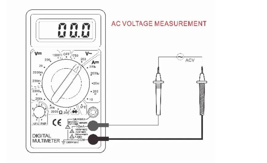 Digital Multimeter Dt830b with Removable Battery Cover