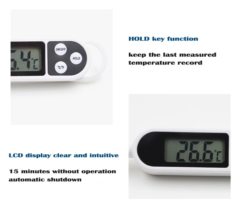 Digital Waterproof Food Thermometer with Stainless Steel PT300