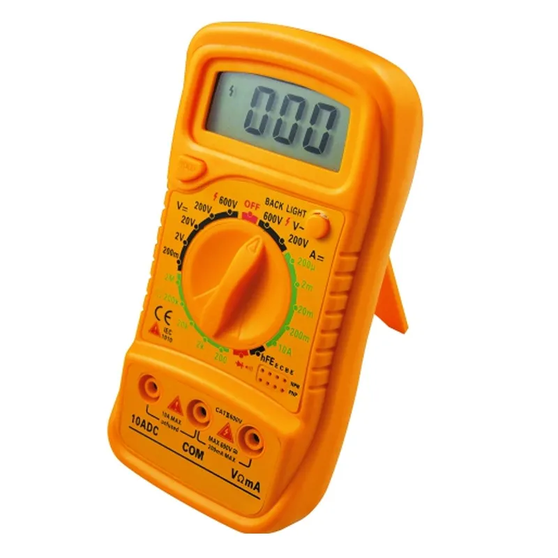 Dt850L/XL830L/Mas830L Red/Yellow LCD Digital Multimeter Voltmeter Ammeter Ohmmeter AC/DC Volt LCD Tester Meter