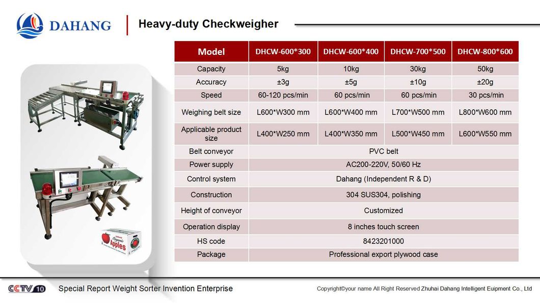 Dynamic Checkweigher with Germany Hbm Load Cell