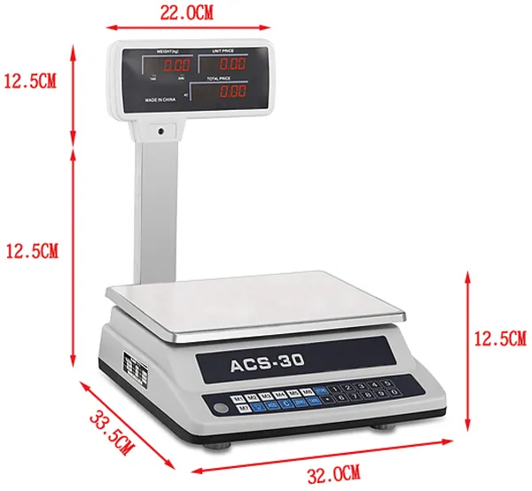 Electronic Digital Price Computing Scale with Double Side Display