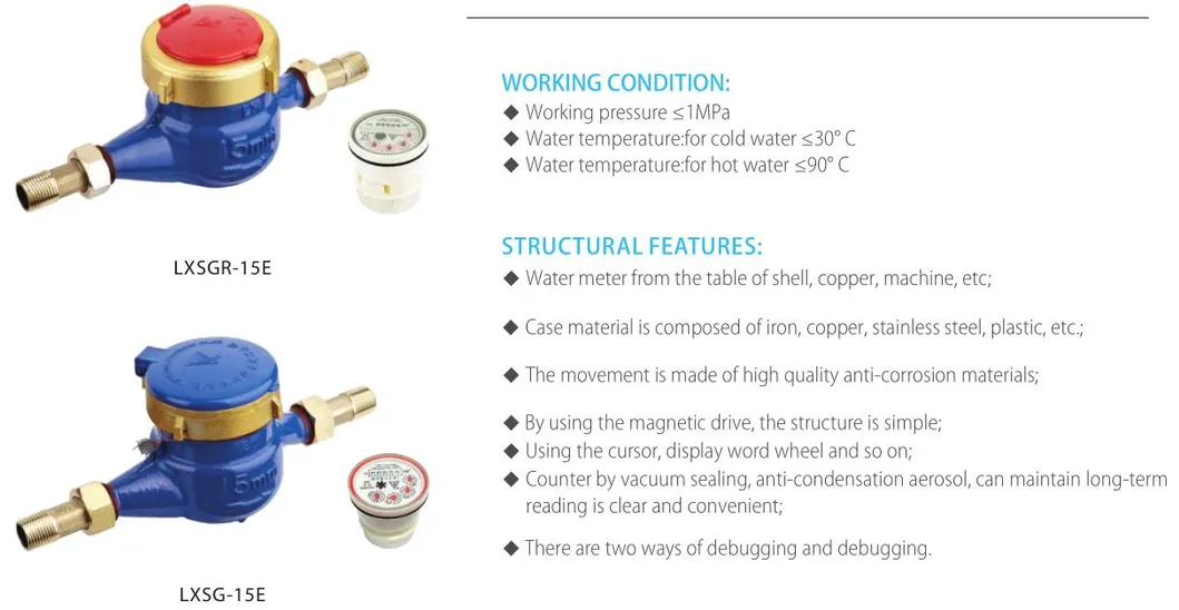 Fuda Bulk Order Multi Jet Dry DN15 DN20 Wet Dial Digital Flow Water Meter (Cast Iron Body) with 4064