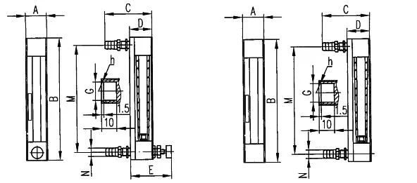 Gas Air Water Glass Tube Rotameter Flow Meter