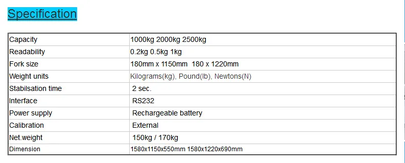 Heavy Duty Electronic Pallet Truck Price