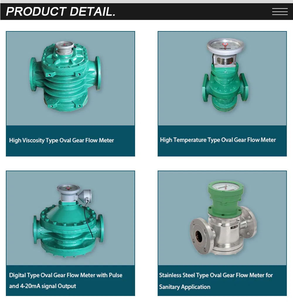 High Accuracy Oval Gear Flowmeter Flow Meter for Heavy Oil, Bunker, Diesel