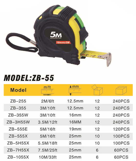 High Quality 3m 5m Rubber Steel Measuring Tape