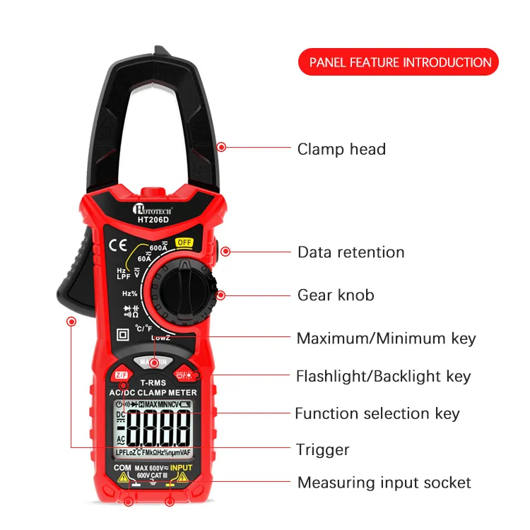High Quality Clamp Meter AC/DC AMP Multimeter True RMS