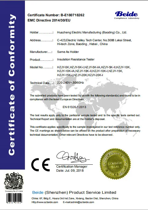 High Voltage (10kV) Insulation Resistance Test Set Megger for Sale