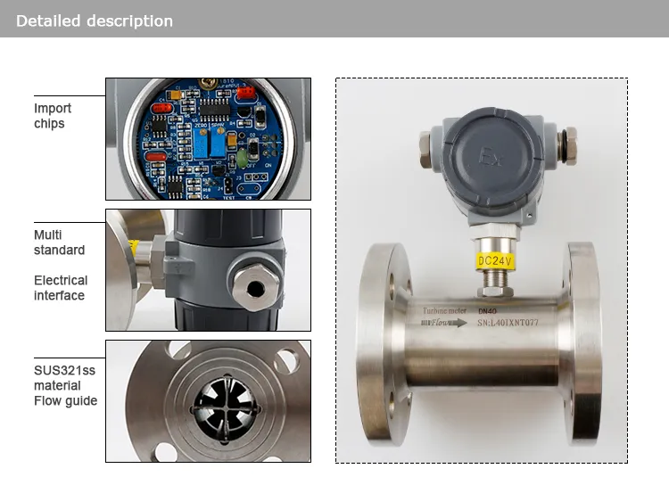 Holykell Dn20~Dn300 Intelligent Turbine Fuel Oil Diesel Flow Meter