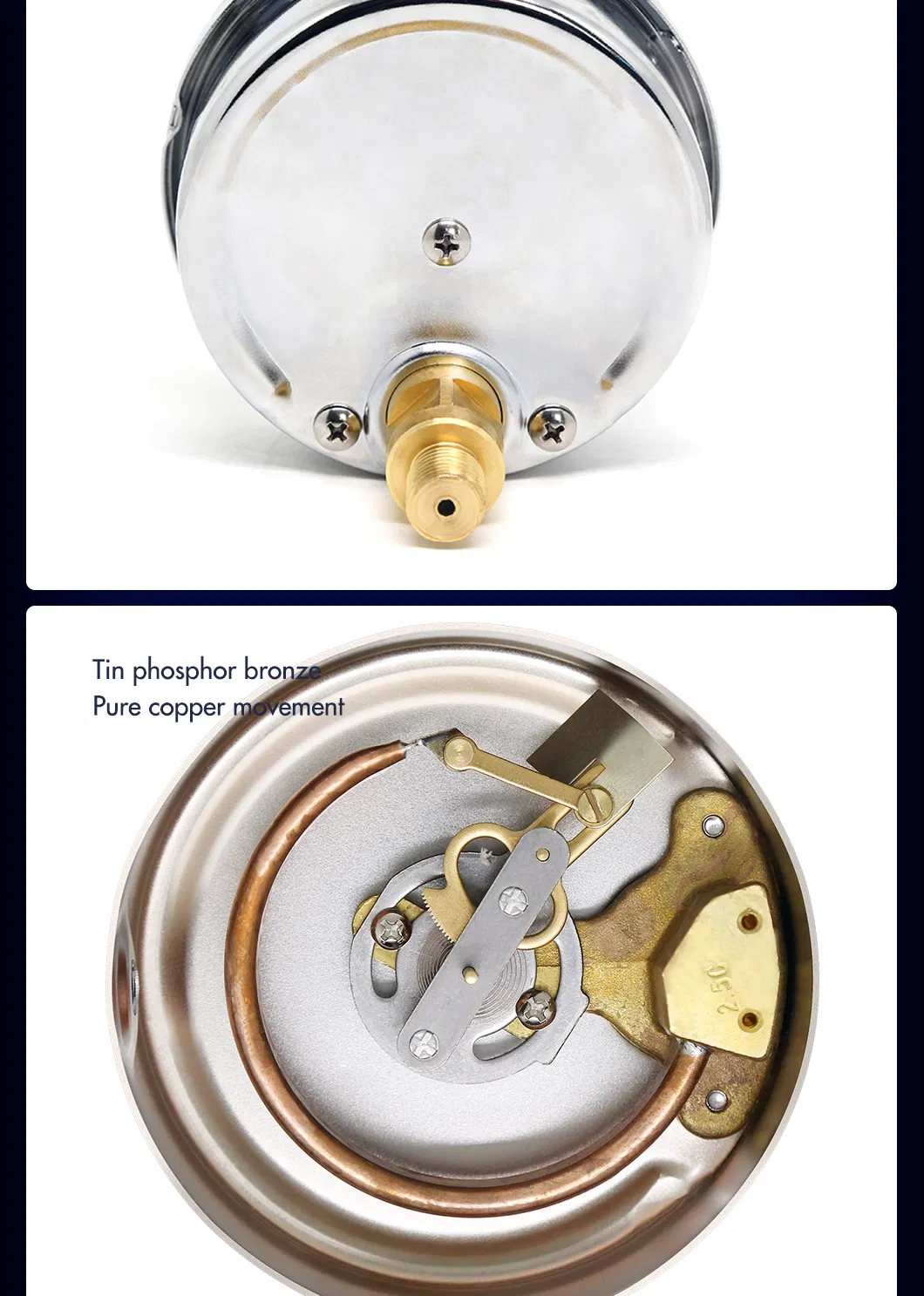 Hongqi Ytn-100z Liquid Oil Filled Shake-Proof Water Pressure Gauge CE/UL