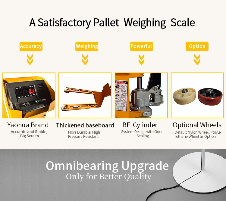 Hydraulic Manual Weighting Hand Pallet Truck Hydraulic Pallet Jack Scale