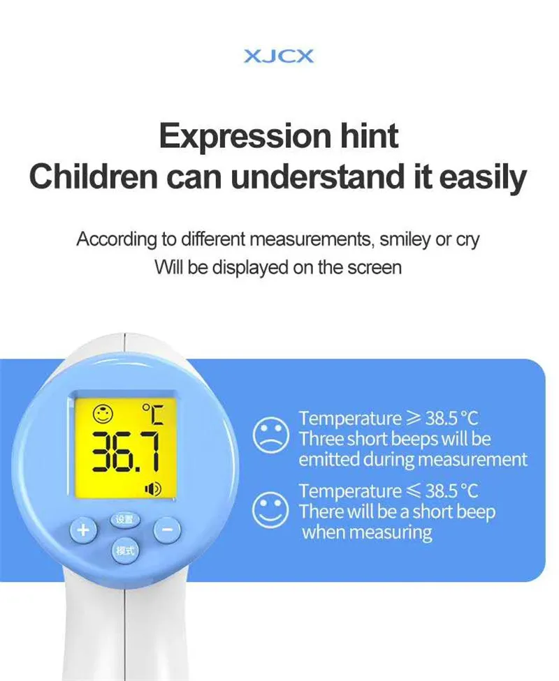 Infrared Thermometer Non-Contact Remote Digital Electronic Temperature Test Fever Alarm Termometro for Body Adult Human Children