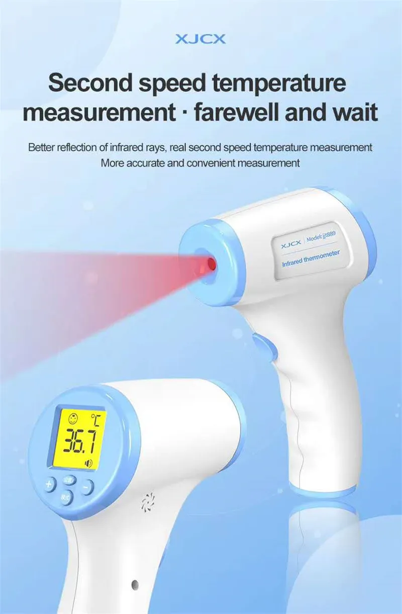 Infrared Thermometer Non-Contact Remote Digital Electronic Temperature Test Fever Alarm Termometro for Body Adult Human Children