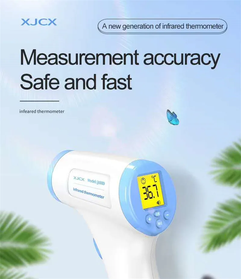 Infrared Thermometer Non-Contact Remote Digital Electronic Temperature Test Fever Alarm Termometro for Body Adult Human Children