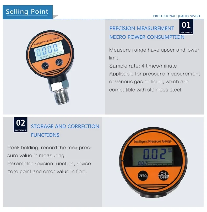 0-100MPa Metal Case Battery-Powered Digital Pressure Gauge Price