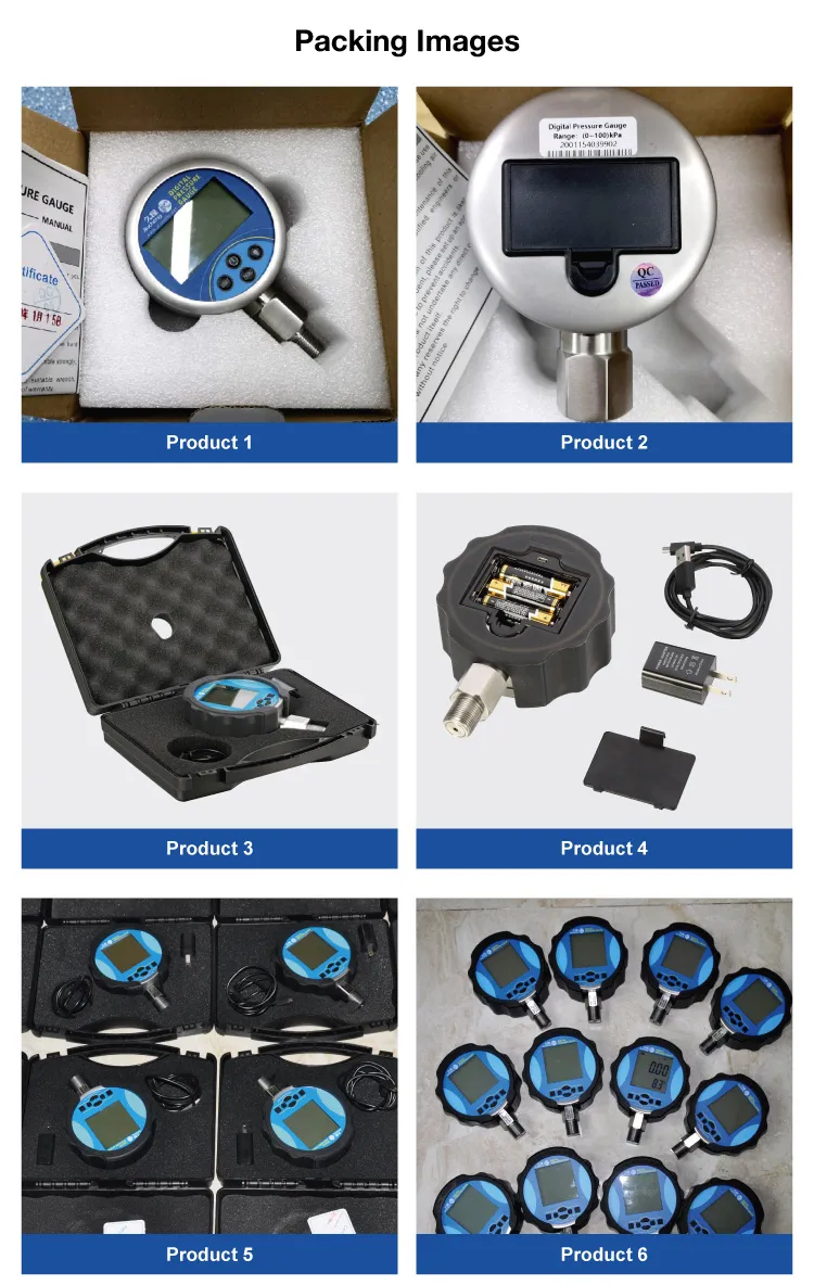 Jc Series Oil / Water / Gas / Air Digital Pressure Gauges Meters and Manometer