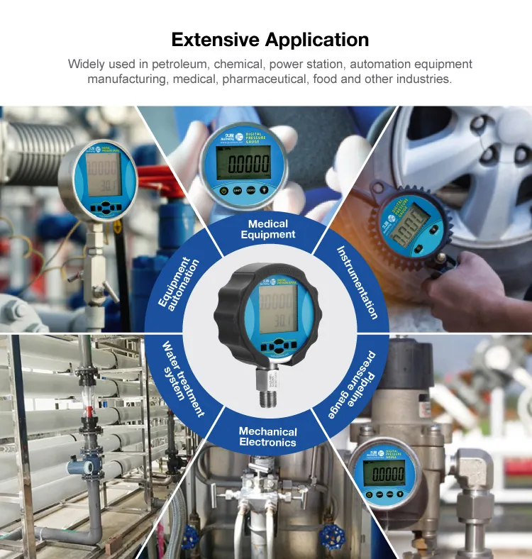 Jc Series Oil / Water / Gas / Air Digital Pressure Gauges Meters and Manometer