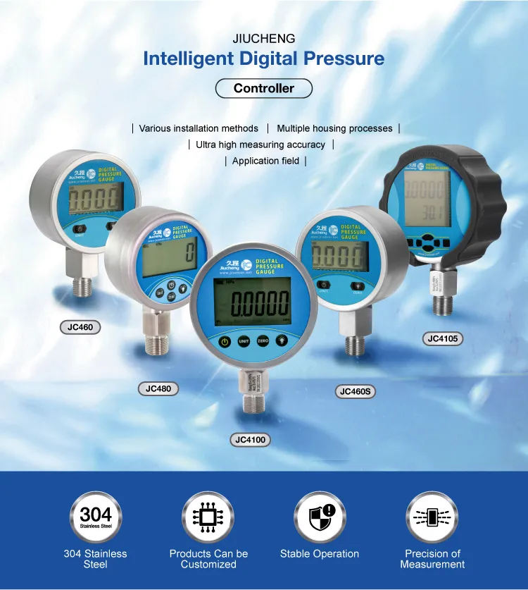 Jc Series Oil / Water / Gas / Air Digital Pressure Gauges Meters and Manometer