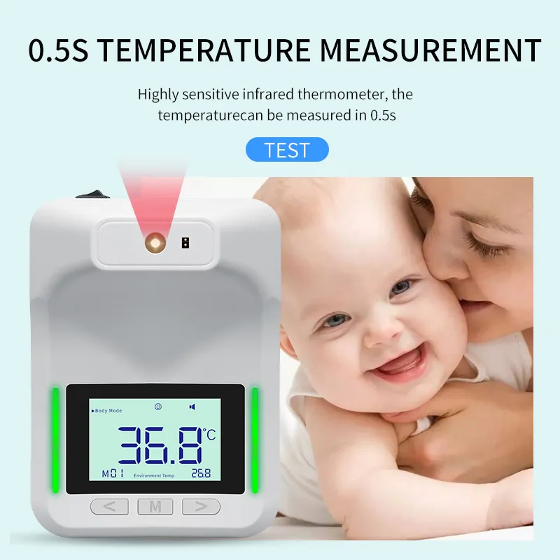 K3 Plus Wall-Mounted Infrared Termometro LCD Display Digital Thermometer