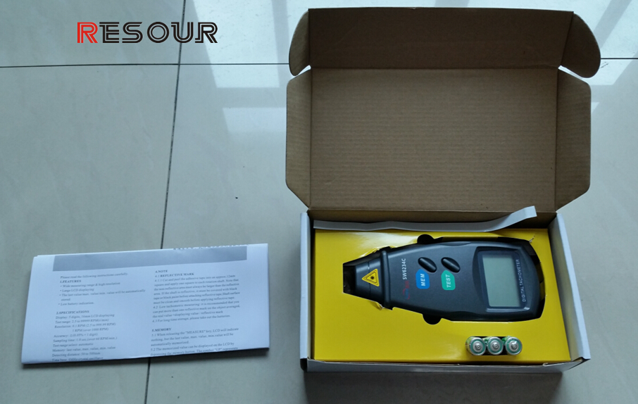 Laser Tachometer, Revolution Meter